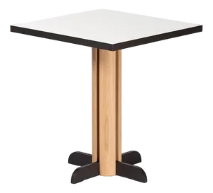 Toucan Square Table in White and Natural Oak by Anthony Guerrée for Kann Design