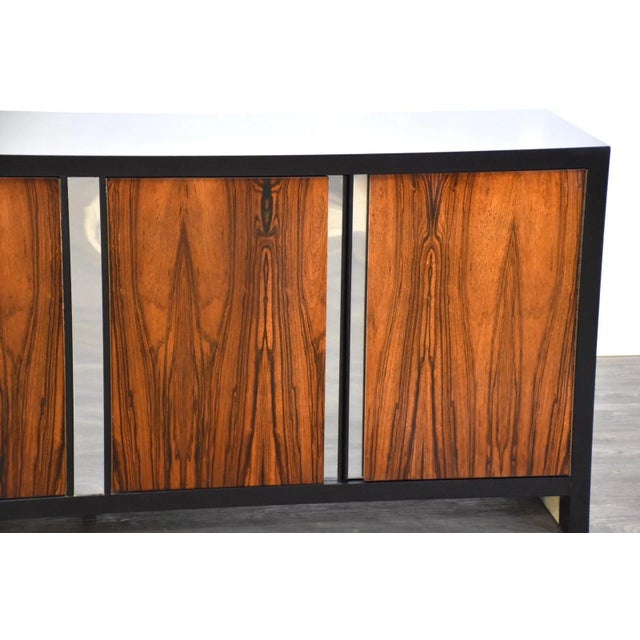 Wood 1970s Rosewood and Chrome Dresser For Sale - Image 7 of 12