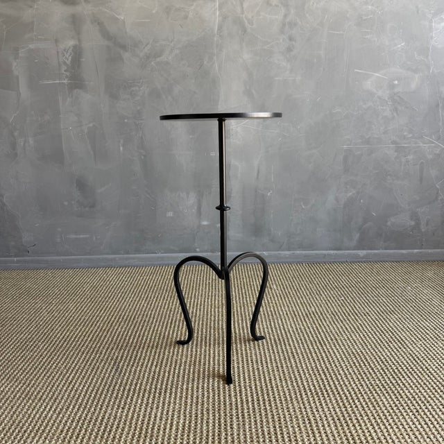 Cannes small iron drink table in Brass or dark brass Finish. Inspired by the antique version, this small drink table is...