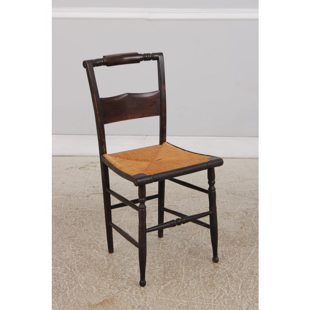 Age: Circa 1820-1850 Details: Period Early American Chairs Antique Signs Of Wear & Age Seats Have Been Removed On 4 Chairs...