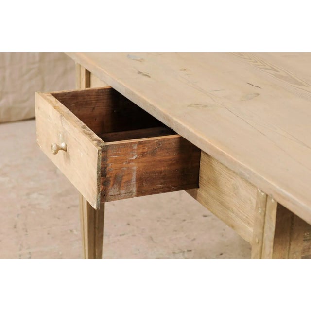 Wood Swedish 19th Century Baroque Style Desk or Table With Single Drawer For Sale - Image 7 of 11