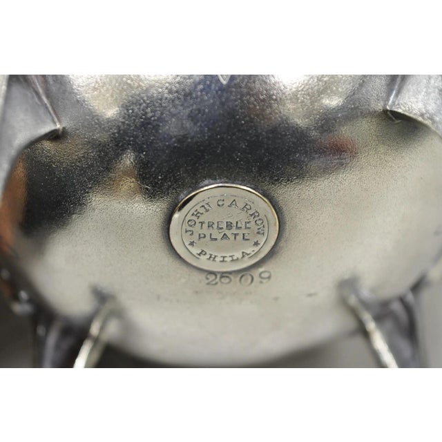 Early 20th Century Antique John Carrow English Regency Silver Plated Paw Foot Etched Sugar Bowl For Sale - Image 5 of 12
