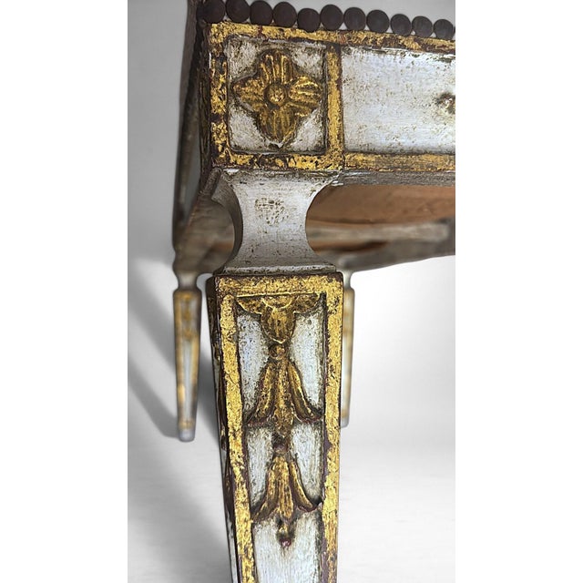 Early 20th Century French Louis XVI Style Lacquered Wood Settee With Needlepoint Upholstery For Sale - Image 15 of 18