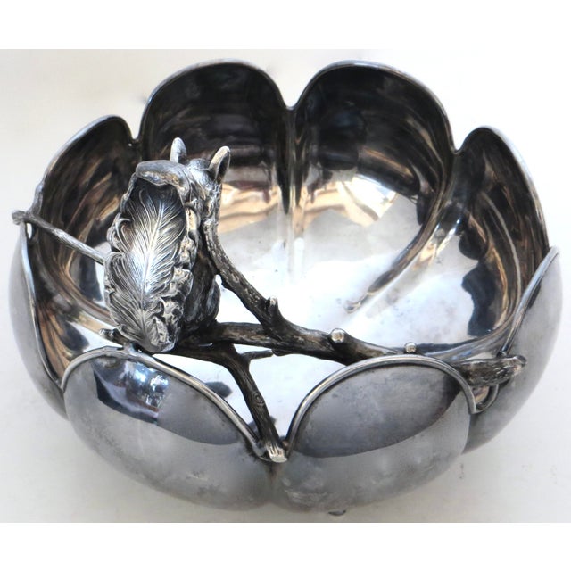 Late 19th Century Late 19thC Silver Plated Victorian Squirrel Figural Nut Bowl American Circa 1885 For Sale - Image 5 of 8