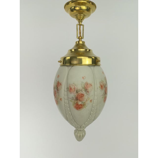 Romantic Hanging Lamp with Flower Motif For Sale - Image 3 of 7