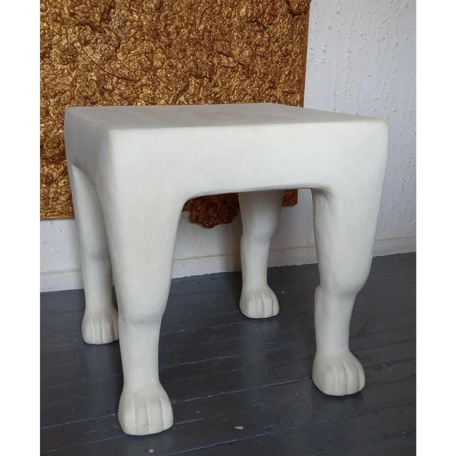 John Dickinson Late 20th Century Four-Legged Plaster Occasional Table Attributed to John Dickinson For Sale - Image 4 of 11
