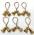 Hollywood Regency Vintage Brass Tassel Napkin Rings – Hollywood Regency Tabletop Decor, Entertaining Set of 6 For Sale - Image 3 of 6