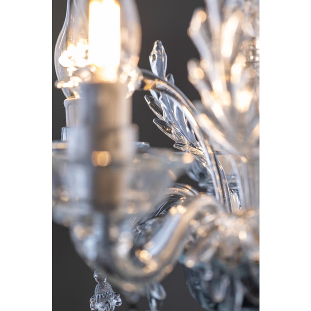 Vintage Art Deco Murano Glass Chandelier by Flavio Poli for Seguso, 1950s For Sale - Image 11 of 13