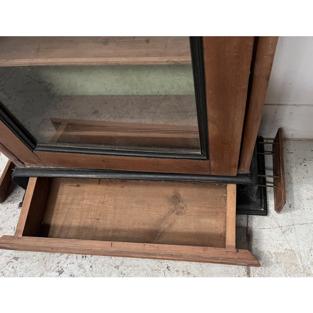 Louis Philippe Style Wall Display Case in Natural Wood, 1800s For Sale - Image 5 of 11