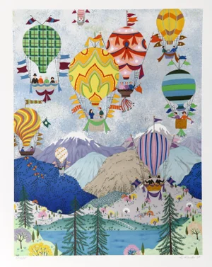 Rocky Mountain Balloons, Jack Hofflander Screen Print