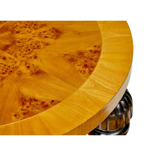 Brown Mid-Century Art Deco Swedish Elm Root Coffee Table, 1950 For Sale - Image 8 of 9