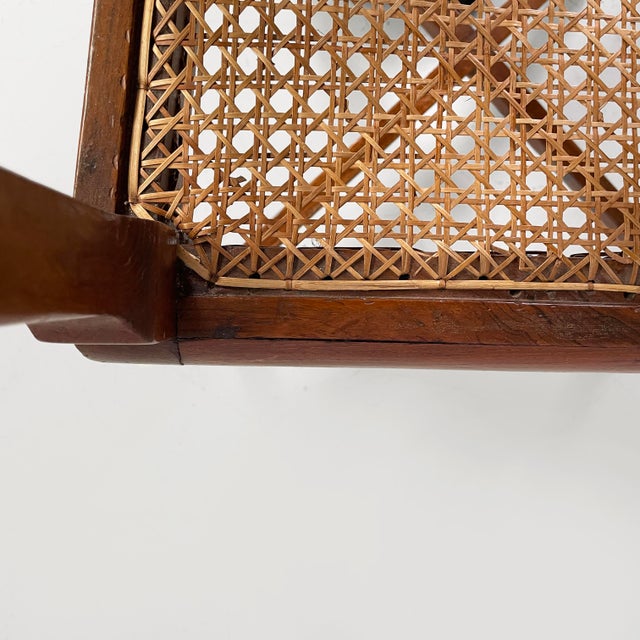 Italian Art Nouveau Wood and Straw Tub Chair, 1930s For Sale - Image 11 of 18