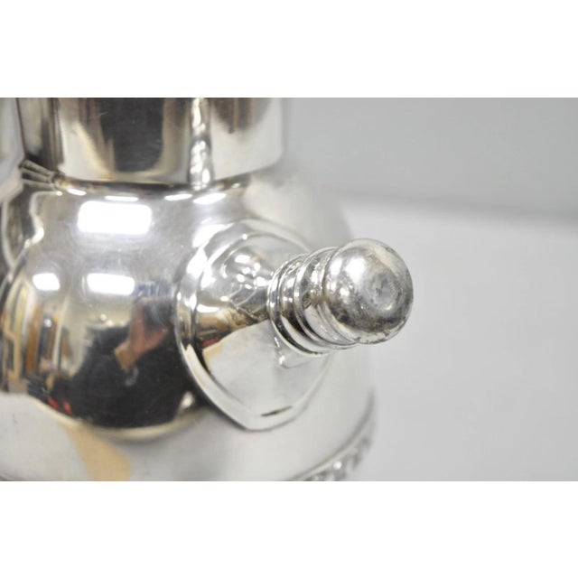 Vintage Art Deco Silver Plated Martini Cocktail Shaker Pitcher by Poole 2601 For Sale - Image 9 of 16