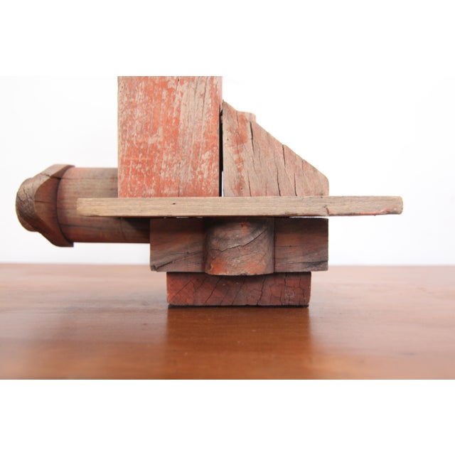 Brown Early 20th Century Wooden Casting Pattern Object with Original Patina For Sale - Image 8 of 16
