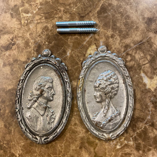 1920s Waverly Studios Cast Iron Hand Painted Curtain Tie Backs - Set of 2 For Sale In Denver - Image 6 of 6