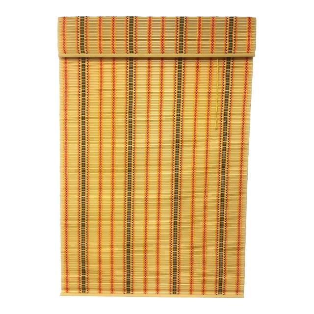 New Old Stock 1970s Yellow Vinyl Roman Shade For Sale