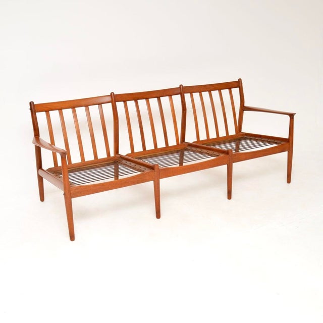 Brown Danish Teak Sofa attributed to Svend Age Eriksen for Glostrup, 1960s For Sale - Image 8 of 12