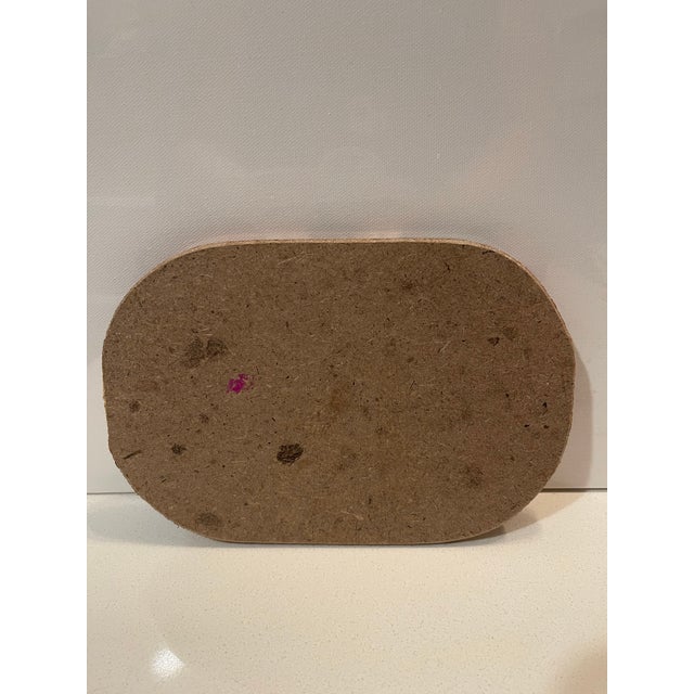 Wood Late 20th Century Artisan Wooden Intarsia, Sunset Over Beach Waves, Signed. For Sale - Image 7 of 11