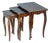 Set of 3, Antique Italian Burl WoodNesting Tables For Sale
