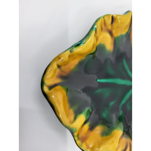 Forest Green French Riviera Ceramic Bowl from Vallauris, 1970s For Sale - Image 8 of 10