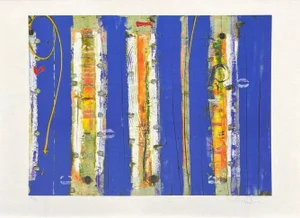 2006 Richard Allen Blue Abstract Lithograph