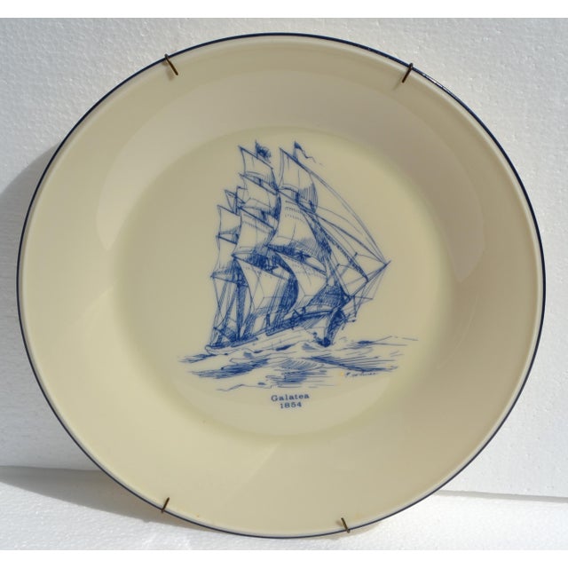 1950 Lenox Special Galatea 1854 Decorative Display Porcelain Plate 24k Gold Wall Hanger For Sale - Image 12 of 12