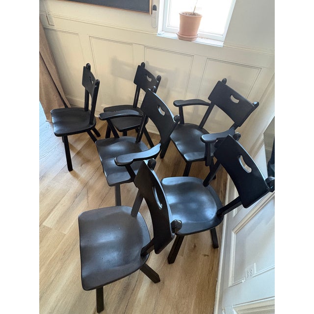 1930s Solid Cushman Colonial DeVries Maple Dining Chairs Set of 6 For Sale In Los Angeles - Image 6 of 8