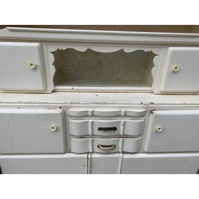 White Art Deco Two-Piece Kitchen Cupboard For Sale - Image 8 of 10