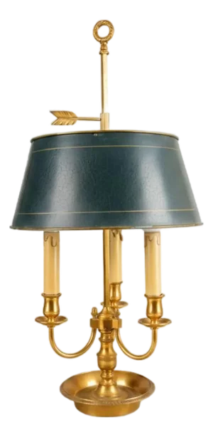 French 3-Light Bouillotte Lamp, 1950s