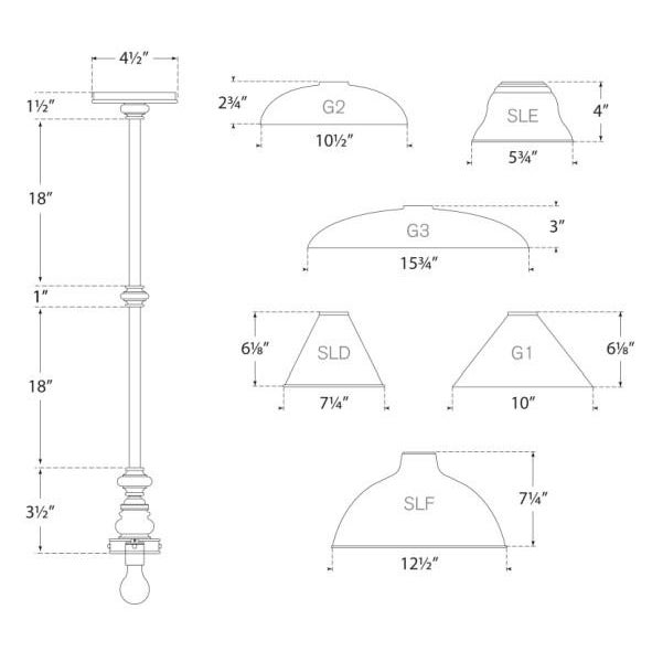 Visual Comfort Chapman & Myers for Visual Comfort Signature Boston Pendant in Bronze with White Glass Slant Shade For Sale - Image 4 of 4