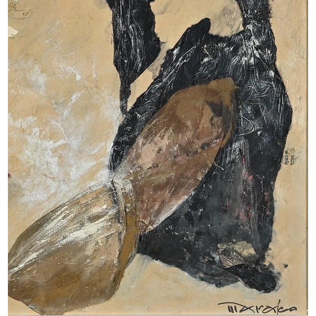 Abstract Composition is an original artwork realized by Antonio Marasco in the 1970s. Mixed colored collage on paper Hand...