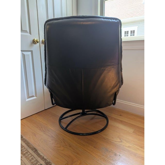 Vintage 1980s Stressless Recliner & Ottoman For Sale In Boston - Image 6 of 7