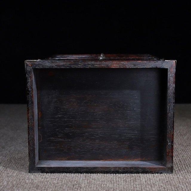 Vintage Chinese Hardwood Carved "Plum Blossom" 5-Drawer Cabinet / Jewelry Chest For Sale - Image 10 of 10
