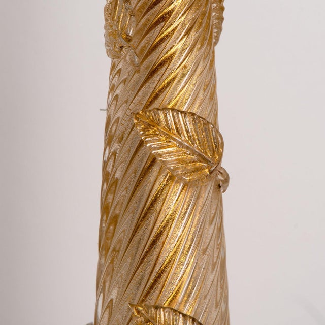 Hand Blown Table Lamp attributed to Barovier & Toso, Italy, 1950s For Sale - Image 3 of 9