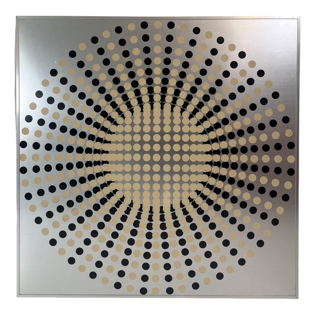 Vintage Italian Kinetic Op Art Work, 1970s For Sale