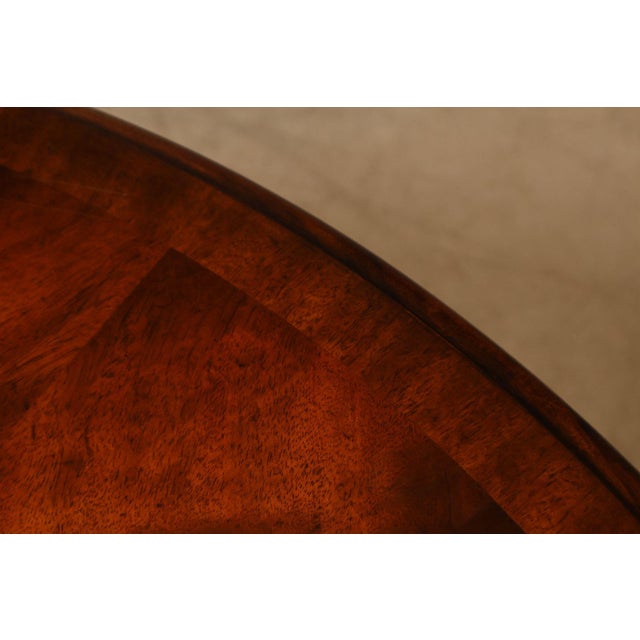 Brown Theodore Alexander Regency Style Flame Mahogany Round Expanding Dining Table For Sale - Image 8 of 18