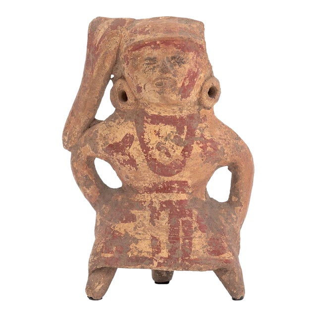 Veracruz Standing Female Figure Pottery Sculpture For Sale