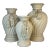1970s Vintage Italian Mediterranean Plaster Vases With Tassel Accents - Set of 3 For Sale