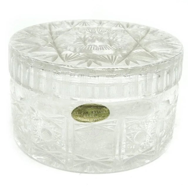 Czechoslovakian Crystal Candyer, 1970s For Sale - Image 8 of 8