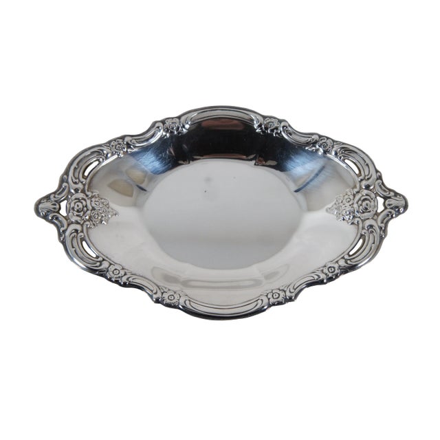 Baroque Vintage Community Silverplate Oneida Silver Artistry Oval Serving Bowl Dishes- Set of 2 For Sale - Image 3 of 11