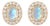 Rainbow Moonstone Halo Earrings | June Birthstone Bridal Studs | Wedding Anniversary Gift - A Pair For Sale