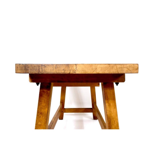 Vintage Swiss Workbench in Beech, 1930s For Sale - Image 11 of 18