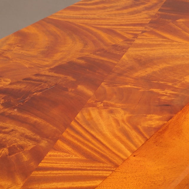 Pace Collection Floating Credenza Sideboard Console in High-Gloss Burlwood For Sale In New York - Image 6 of 8