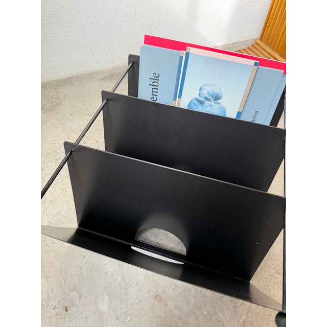 Vintage Magazine Rack in Metal, 1980 For Sale - Image 18 of 18