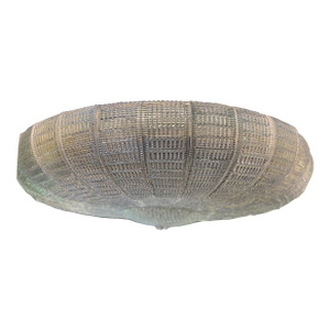 Murano Style Glass Flush Mount in Clear Italian Art
