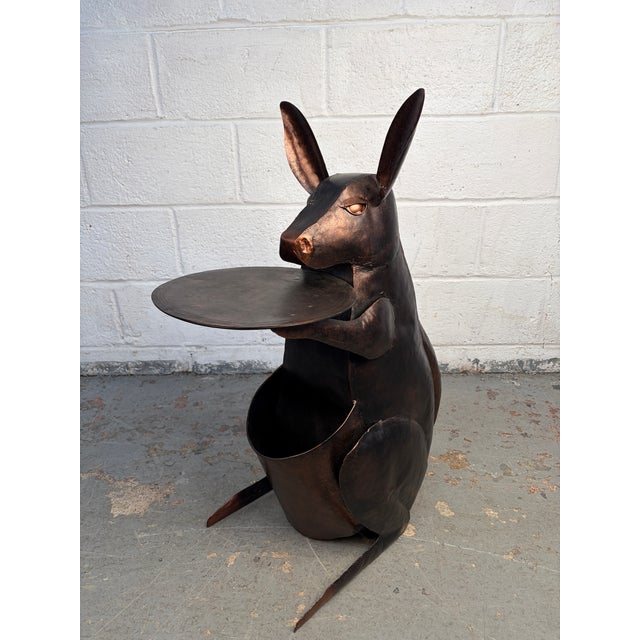 Copper 1990s Unique Copper Kangaroo Side Table For Sale - Image 8 of 12