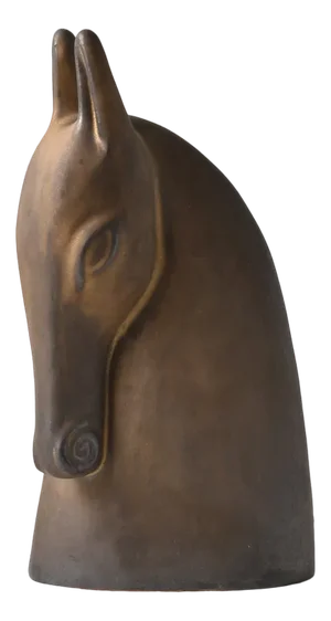 Vintage Ceramic Horse Head Figurine by Anette Edmark, 1990s