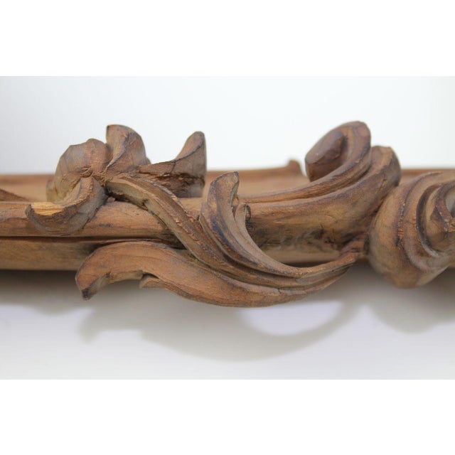 Baroque Carved Wooden Frame with Mirror, 1880s For Sale - Image 3 of 17