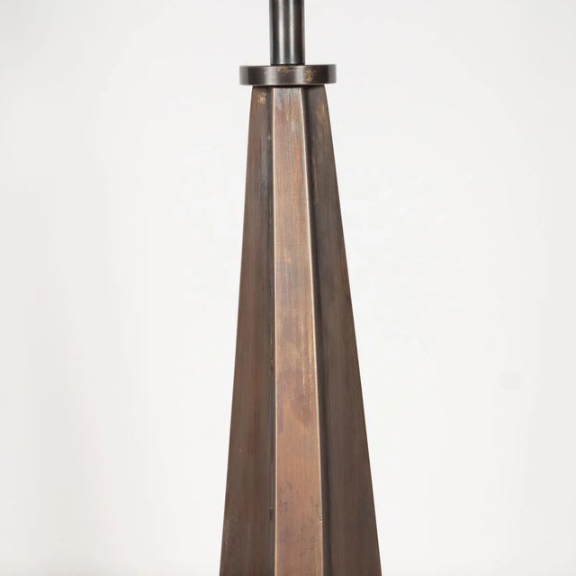 Metal Brutalist Tripod Lamps by Marcelo Bessa - a Pair For Sale - Image 7 of 10