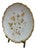 Antique Charles Ahrenfeldt Limoges France Gold Floral Plate W Brass Stand 8.5" For Sale